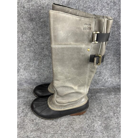 Sorel Slimpack Riding Tall Boots Womens Waterproof Buckle Knee High NL207-052 - Picture 1 of 9